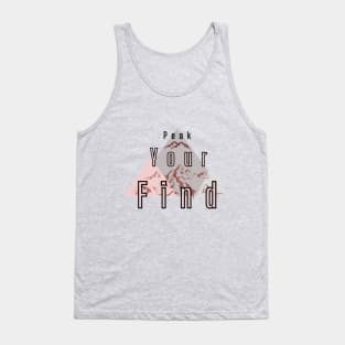 Find Your Peak Minimalist Mountain T-Shirt Design. Tank Top